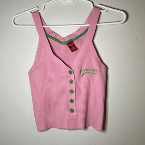 U.S. Polo Pink & Green Tank